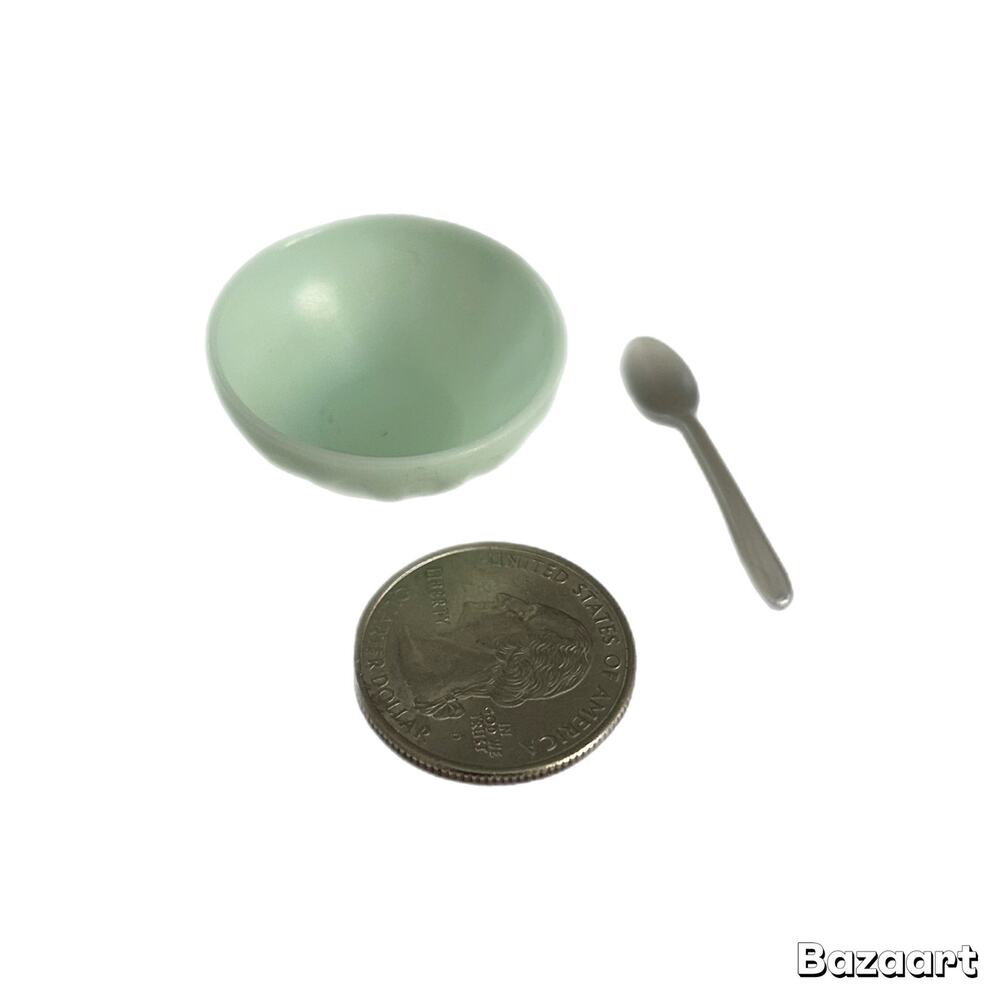 Miniverse Make It Mini Mini Mint Bowl with Spoon New
